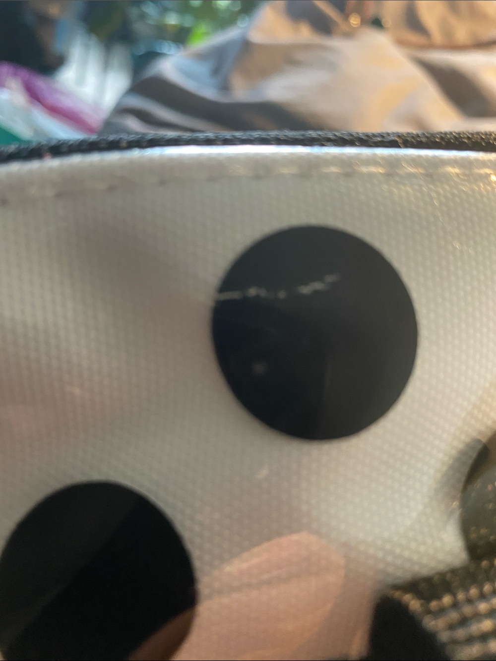 kate spade White and Black Polka Dot Coated Insulated Cooler Bag **NWT** - Picture 8 of 11